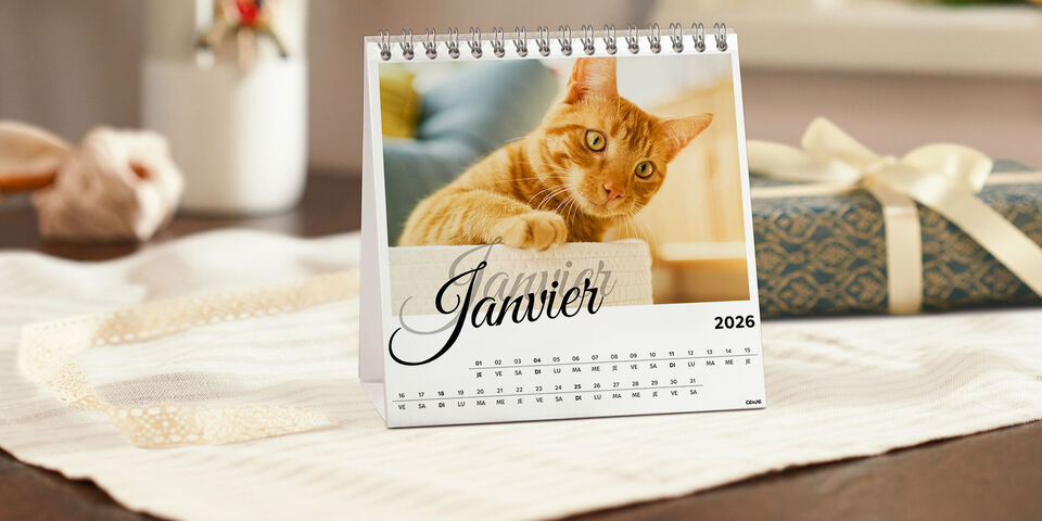Calendrier photo de bureau personnalisé