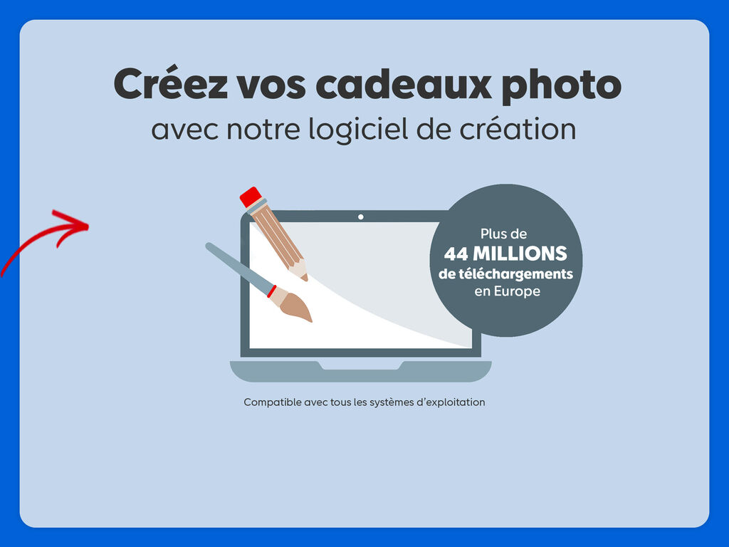 Créez vos produits photo avec a nouvelle version du logiciel de création. Plus de 44 millions de téléchargements en Europe.