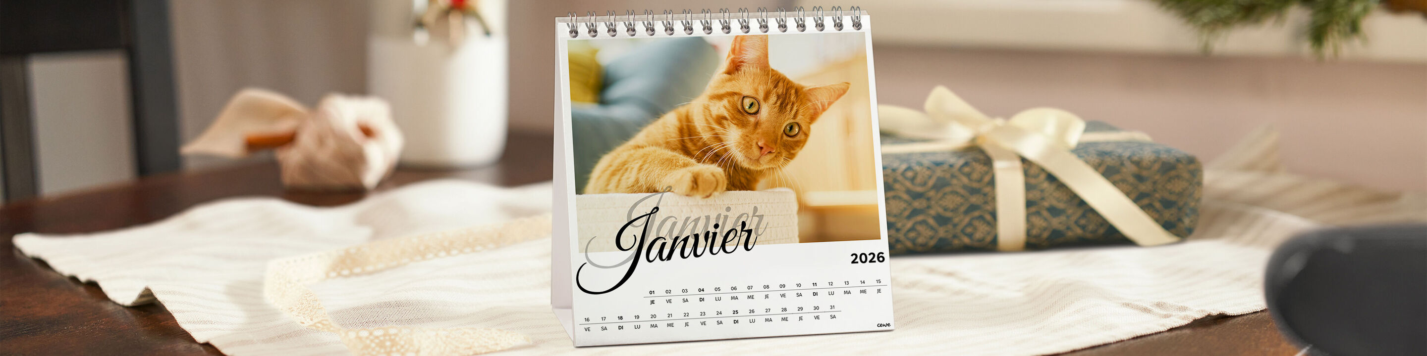 Calendrier photo de bureau personnalisé