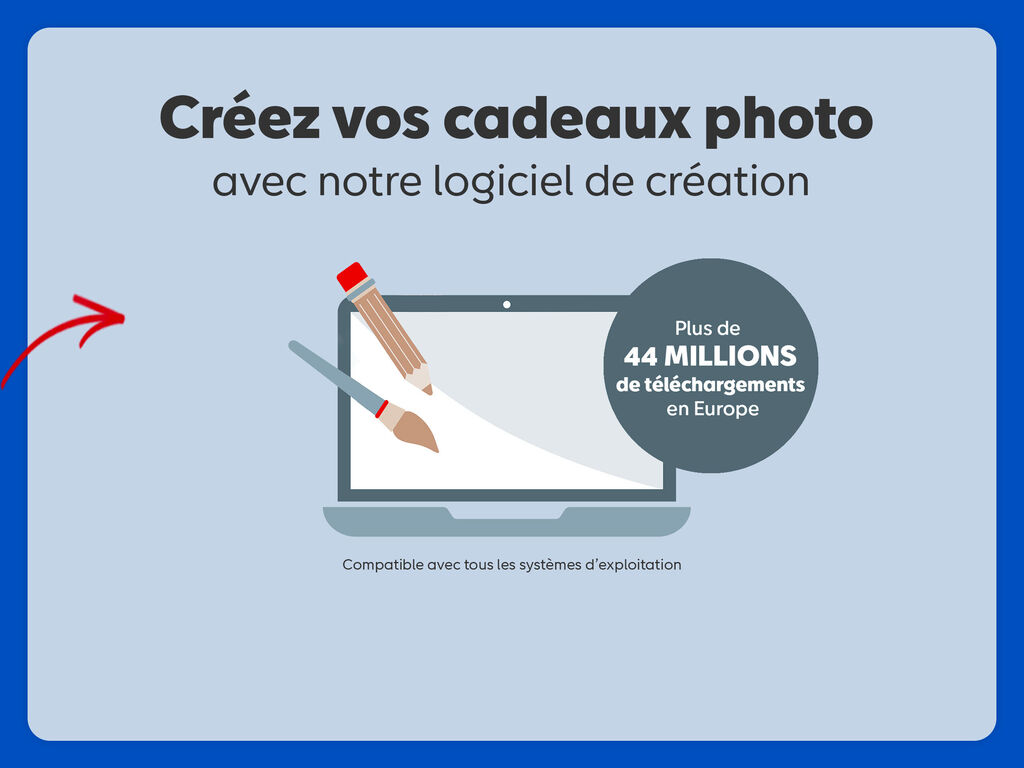 Créez vos produits photo avec a nouvelle version du logiciel de création. Plus de 44 millions de téléchargements en Europe.