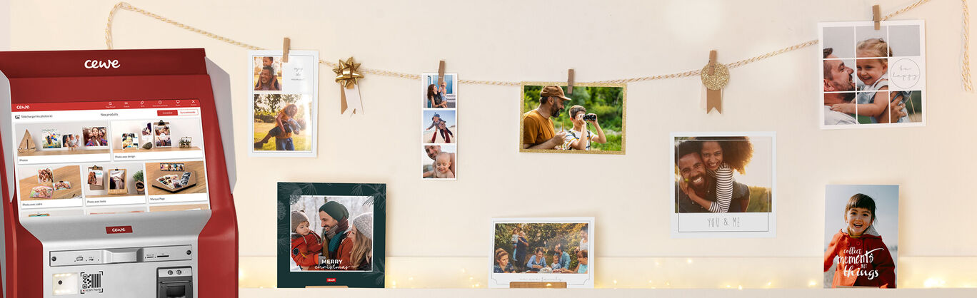Borne pour imprimer des tirages photo en magasin
