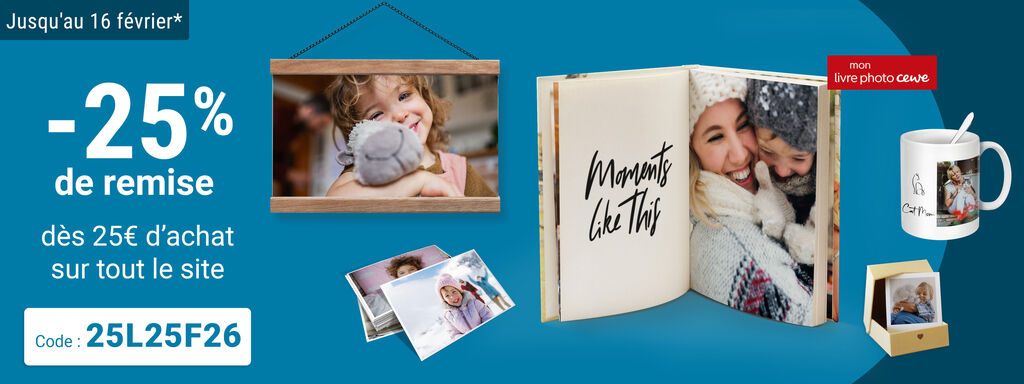 Du 2 au 16 février 2026 : -25% dès 25€ sur tout le site (code 25L25F26) et -25% sur les tirages (25TILJ26). Voir conditions en bas de page.