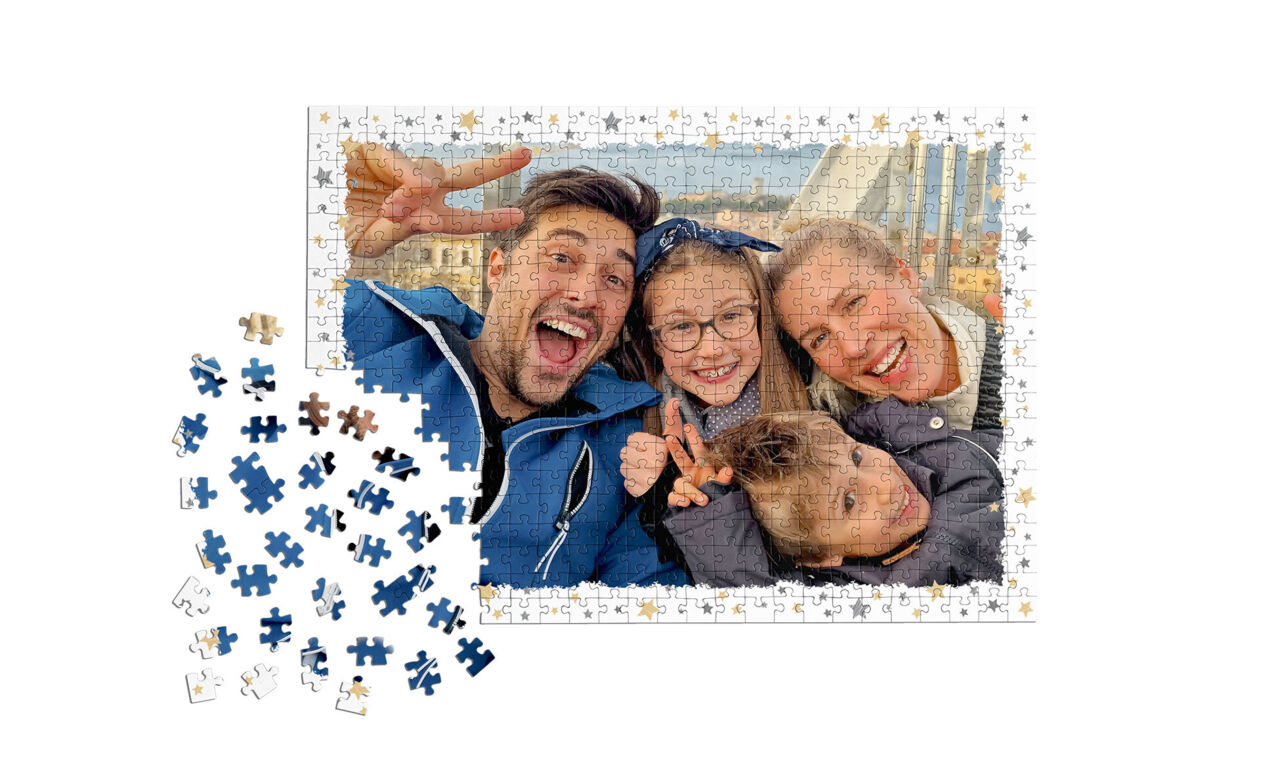 Puzzle avec photo de famille à reconstituer