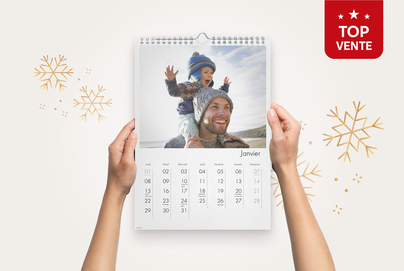 Calendrier mural personnalisé A4 Portrait