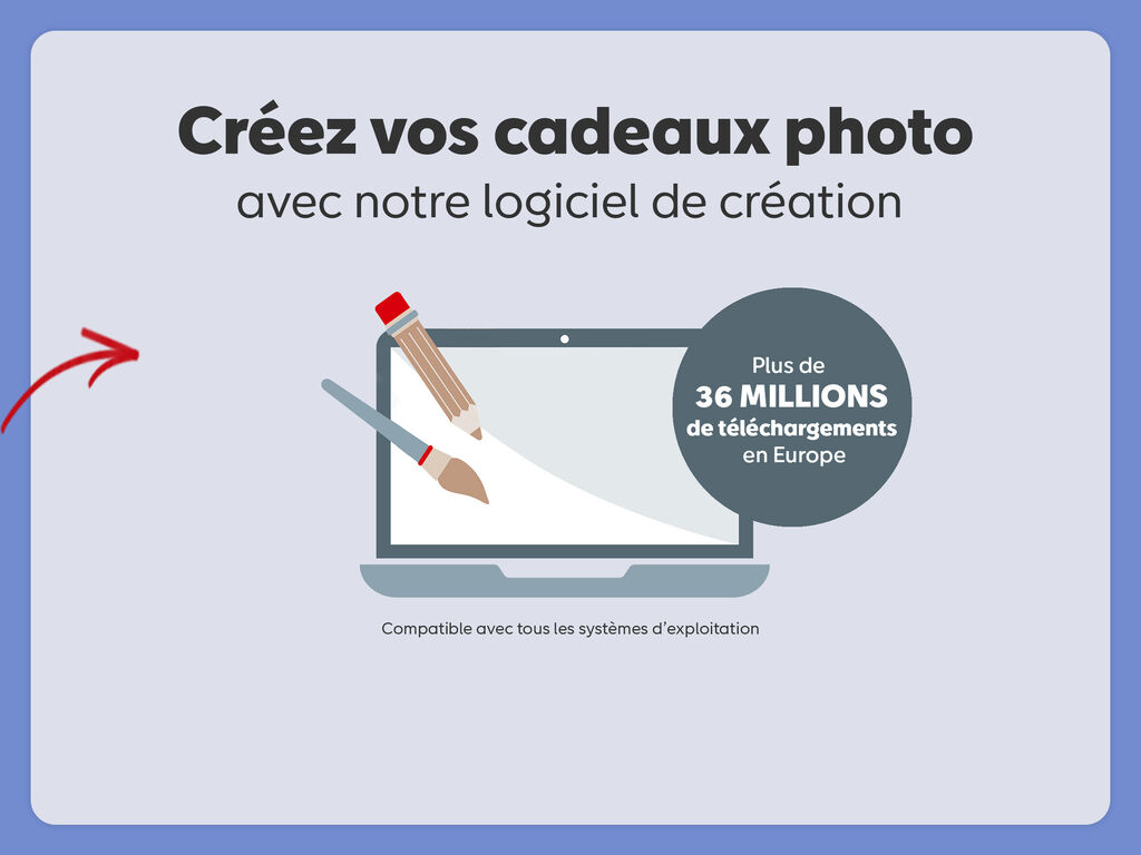 Créez vos produits photo avec la nouvelle version du logiciel de création. Plus de 36 millions de téléchargement en Europe.