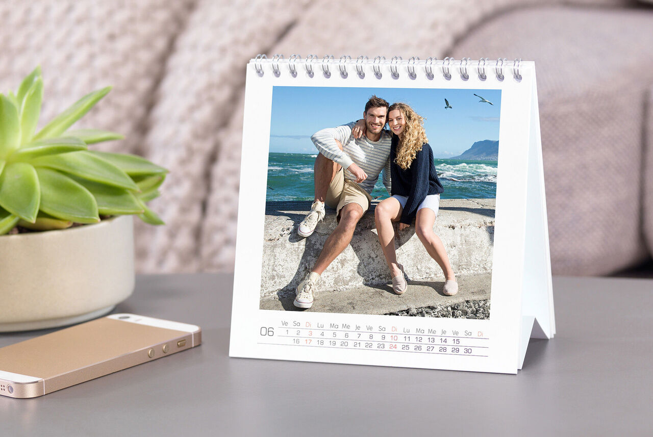 Calendrier de bureau carré;