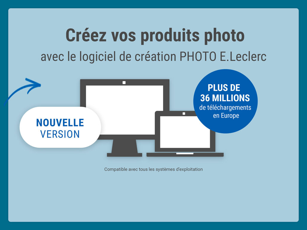 Créez vos produits photo avec la nouvelle version du logiciel de création. Plus de 36 millions de téléchargement en Europe.