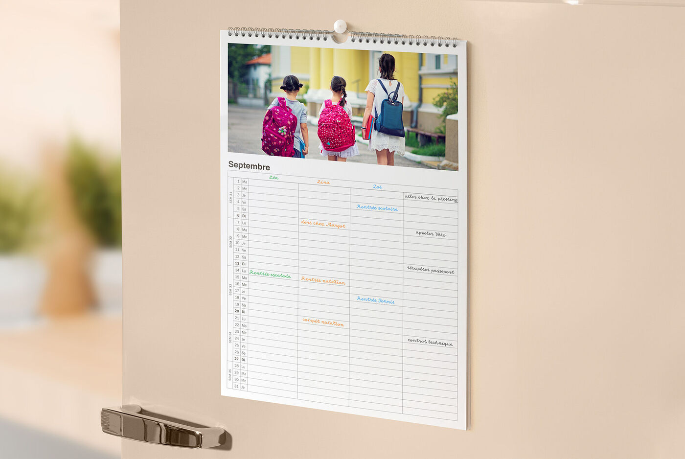 Calendrier planning à personnaliser