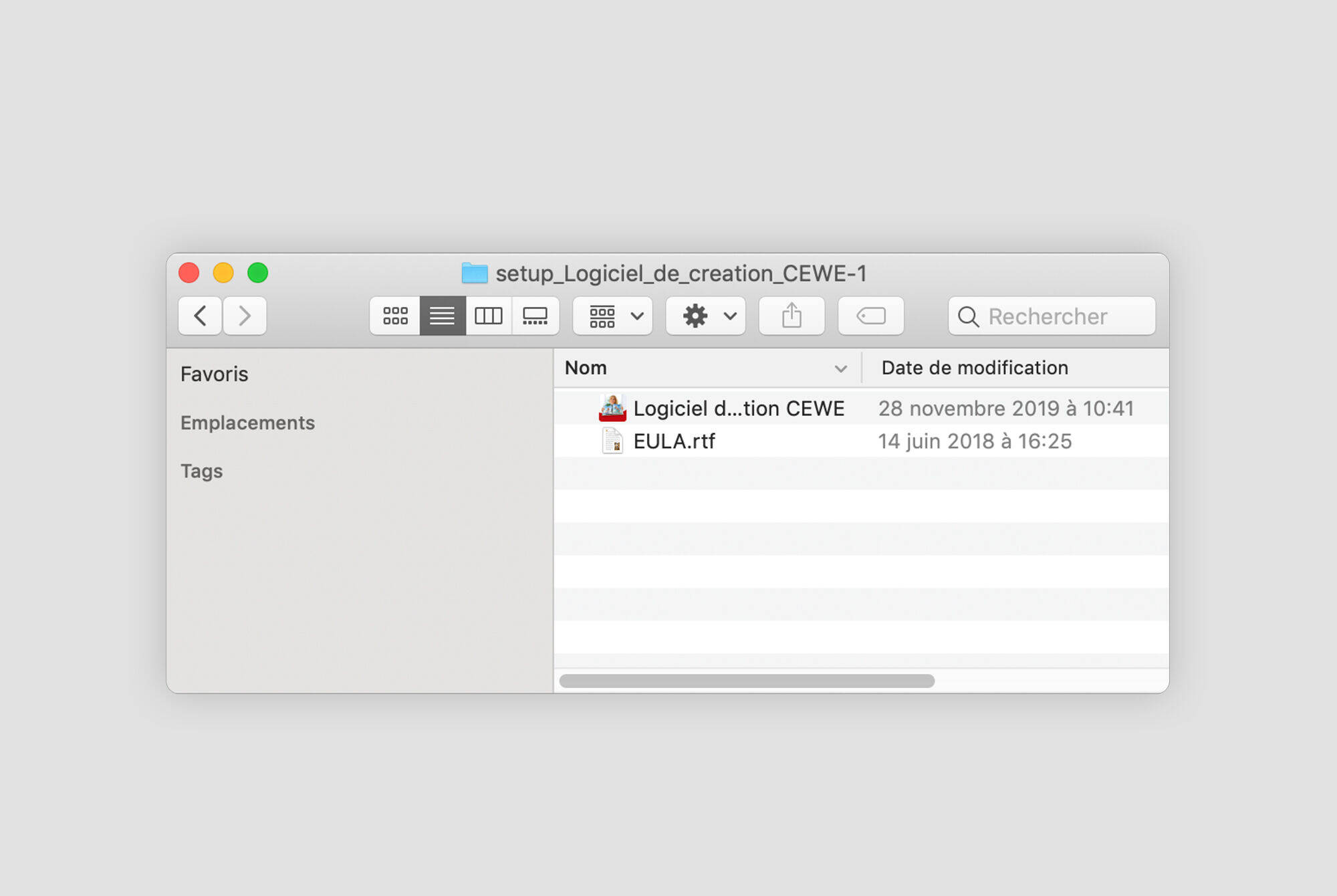 Interface utilisateur sur un ordinateur affichant un fichier logiciel CEWE.