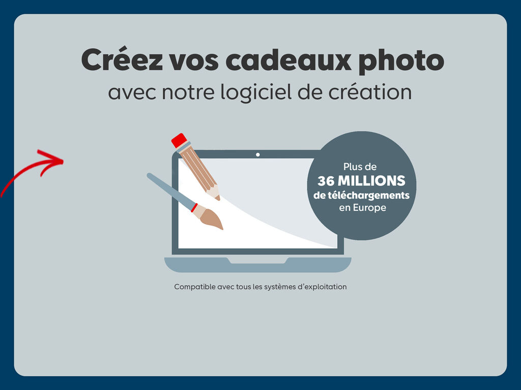 Créez vos produits photo avec la nouvelle version du logiciel de création. Plus de 36 millions de téléchargement en Europe.
