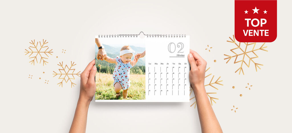 Calendrier mural personnalisé A4 Paysage avec logo Top vente
