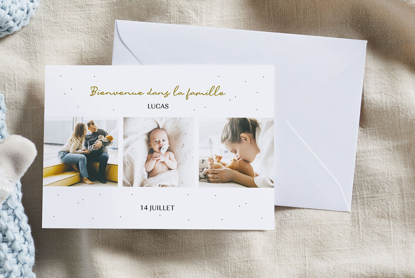 Créez de charmantes cartes de vœux CEWE avec des photos de moments inoubliables en famille.