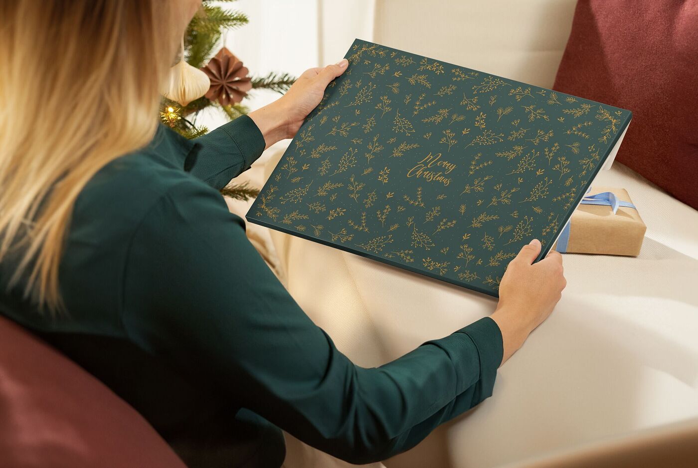 Emballage cadeau Merry Christmas pour calendrier