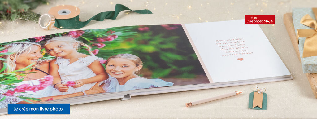 LIVRE PHOTO CEWE avec une ouverture à plat