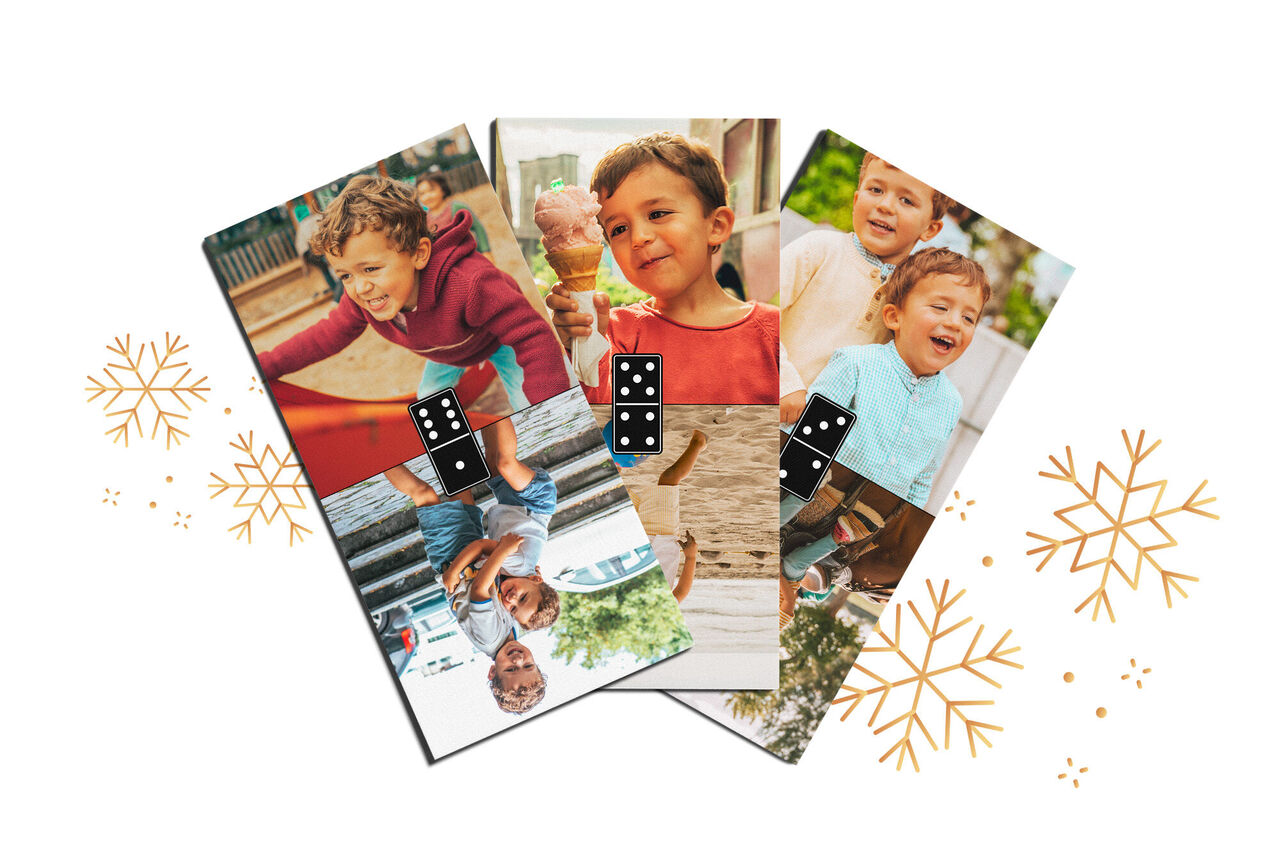 Jeu de dominos personnalisés avec photos