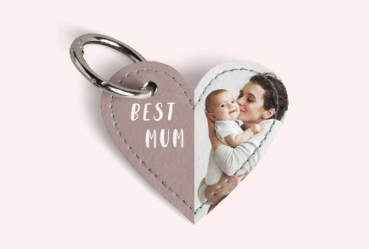 Porte-clés personnalisé au format coeur "Meilleure maman"
