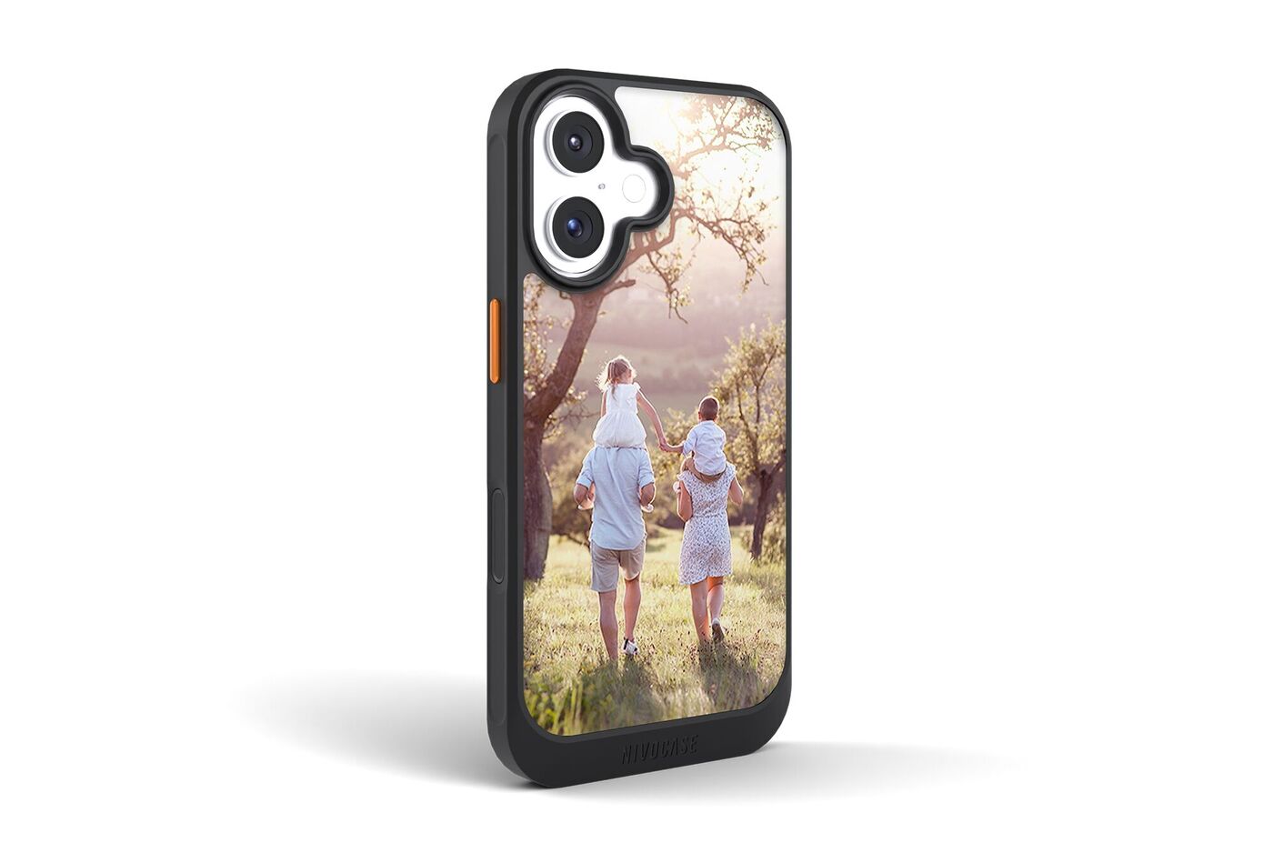 Coque renforcée personnalisée avec une famille en forêt