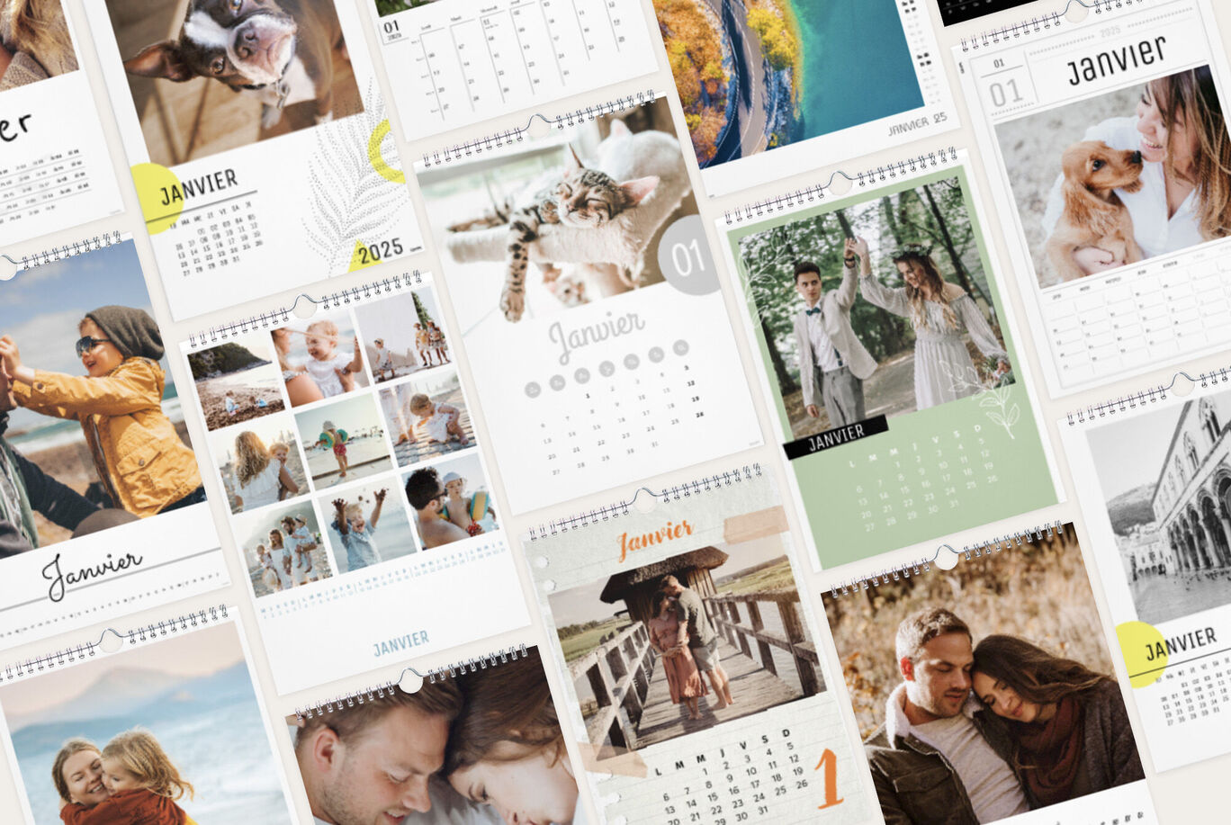 Modèles créatifs pour calendrier photo
