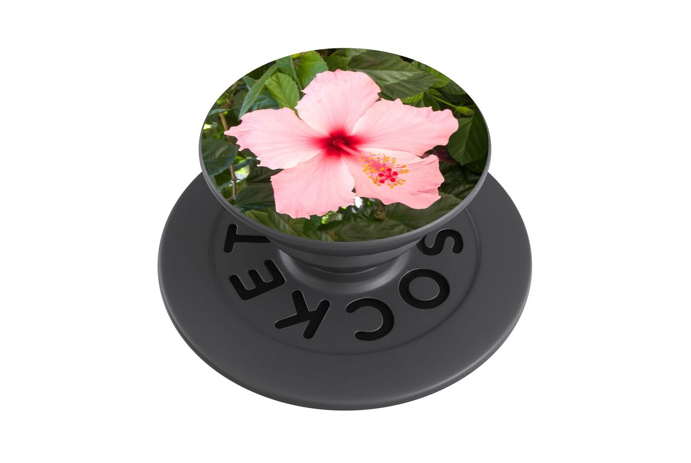 Poignée de téléphone personnalisée avec une fleur rose
