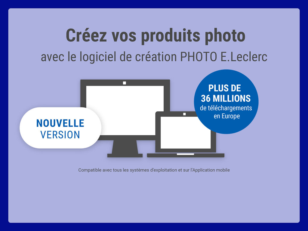Créez vos produits photo avec la nouvelle version du logiciel de création. Plus de 36 millions de téléchargement en Europe.