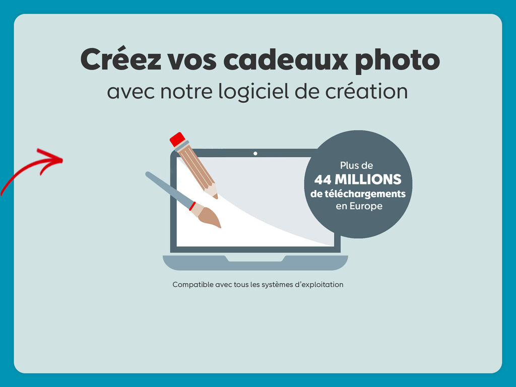 Créez vos produits photo avec la nouvelle version du logiciel de création. Plus de 44 millions de téléchargements en Europe.