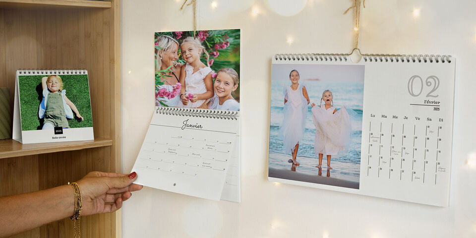 Tous nos calendriers photo muraux et de bureau personnalisés