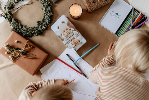 Magnet photo cœur et carré