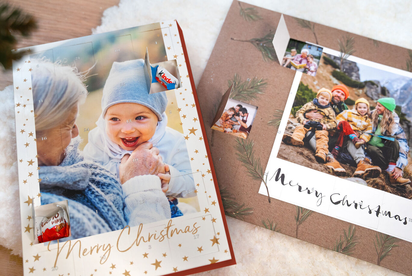 Calendriers de l'Avent photo avec chocolats