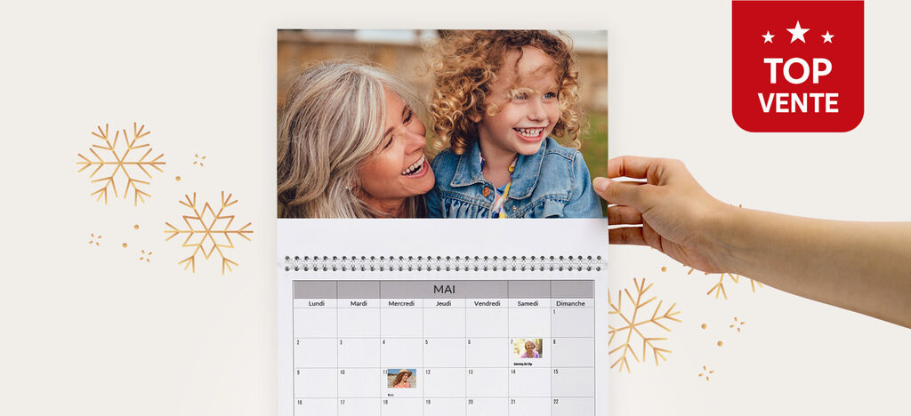 Calendrier mural personnalisé double page