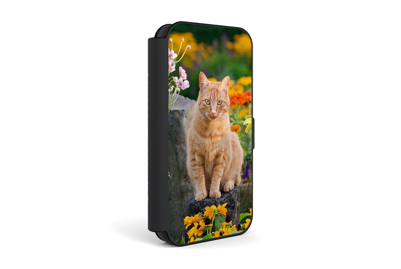 Étui portefeuille personnalisé avec le portrait d'un chat