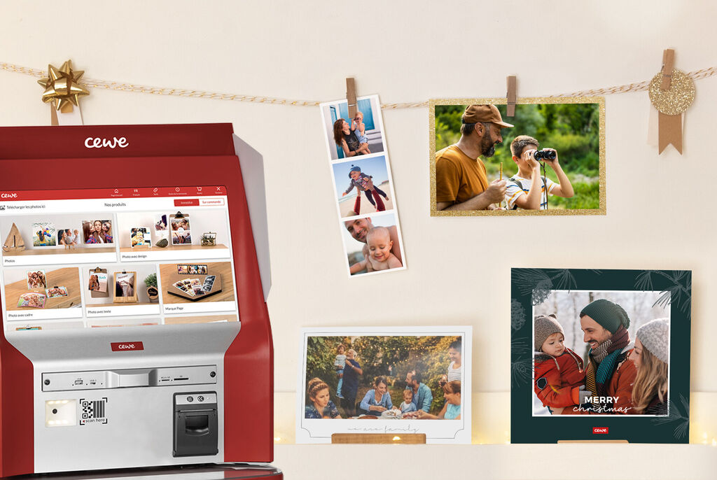 Borne pour imprimer des tirages photo en magasin