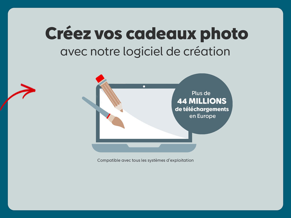 Créez vos produits photo avec la nouvelle version du logiciel de création. Plus de 44 millions de téléchargements en Europe.