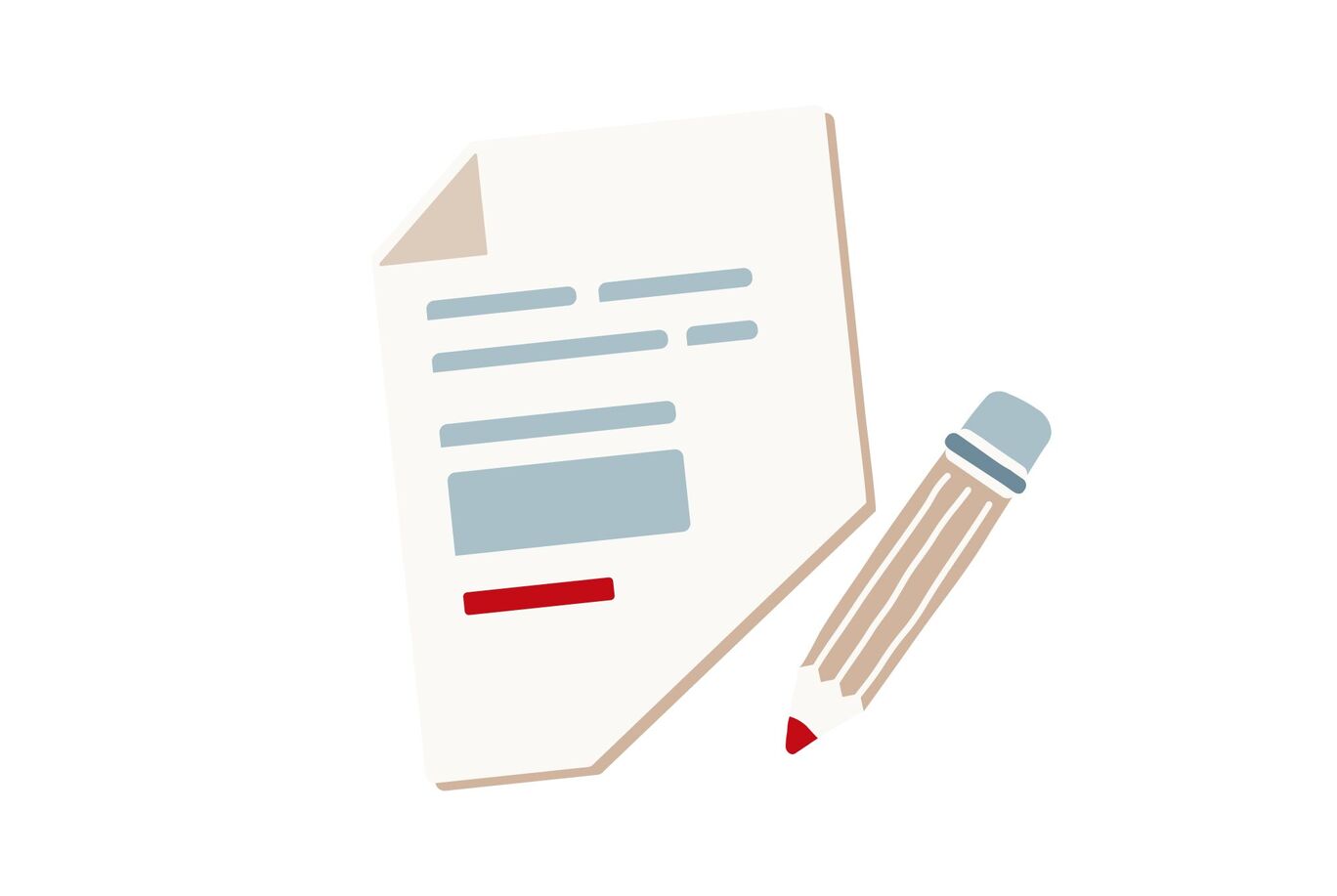 Un document vierge avec un crayon à côté, prêt à être rempli