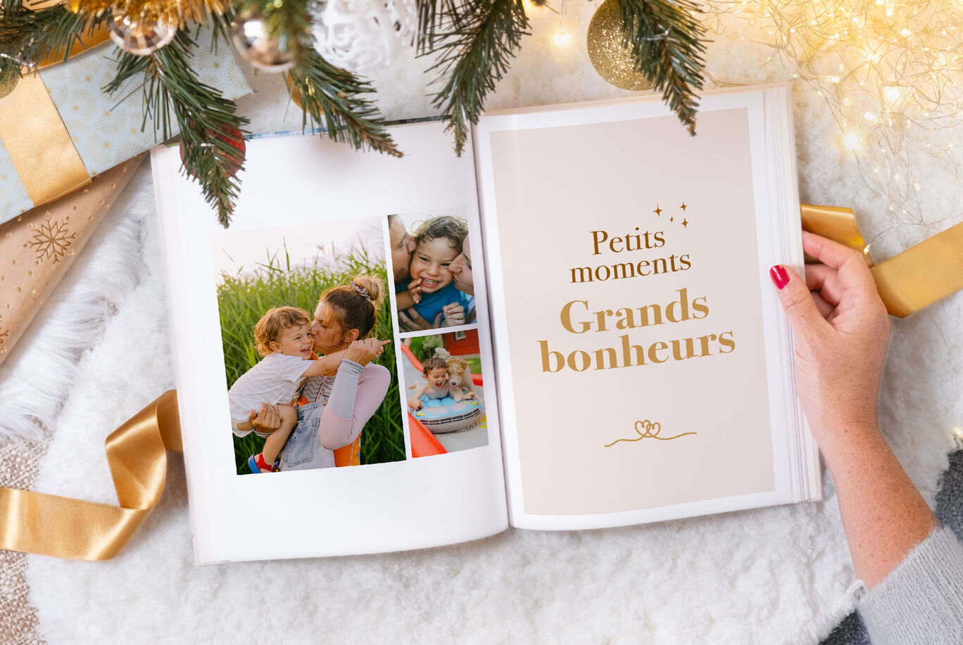 album photo écrit dessus Petits moments Grands bonheurs