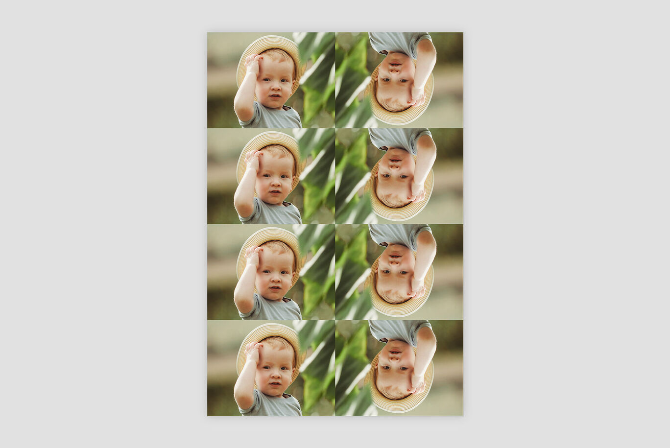 Un enfant heureux avec un chapeau de paille et un bonnet en étreinte profite de la nature à l'extérieur