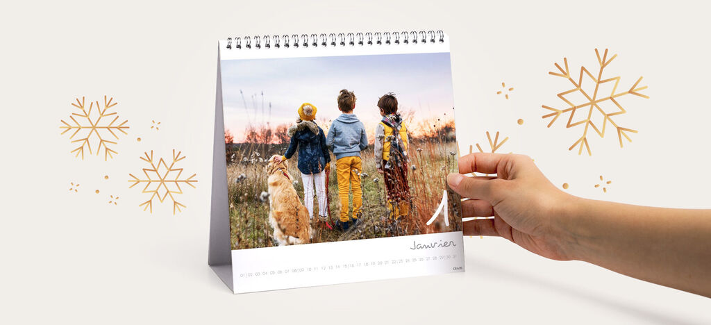 Calendrier de bureau personnalisé 21x21 cm