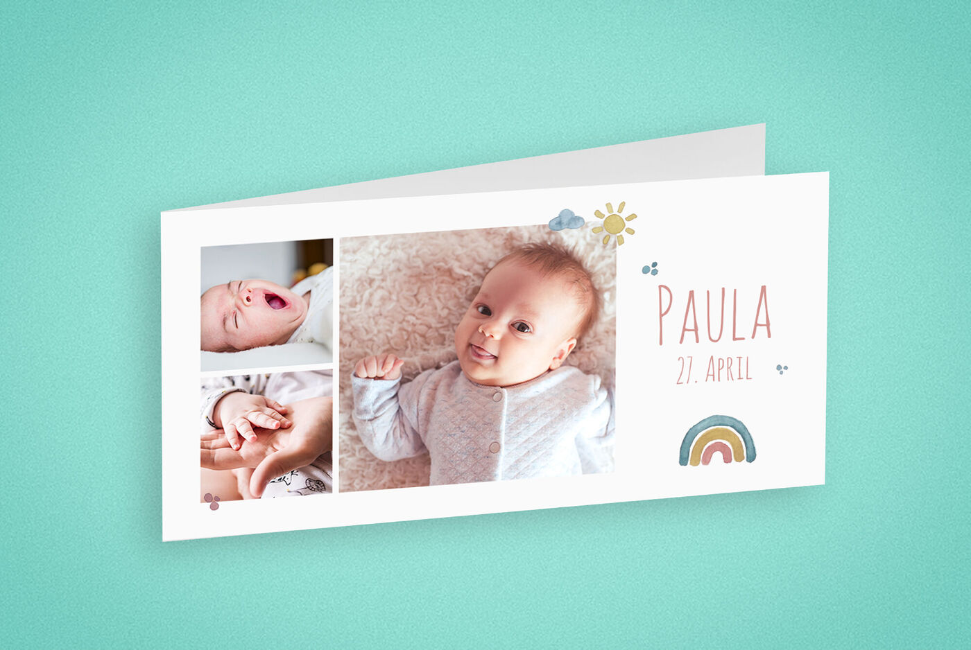 Charmante carte de vœux pour célébrer l'anniversaire de Paula.