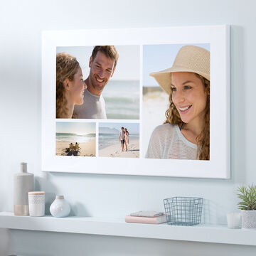 Magnifique tableau avec des souvenirs de vacances à la plage.